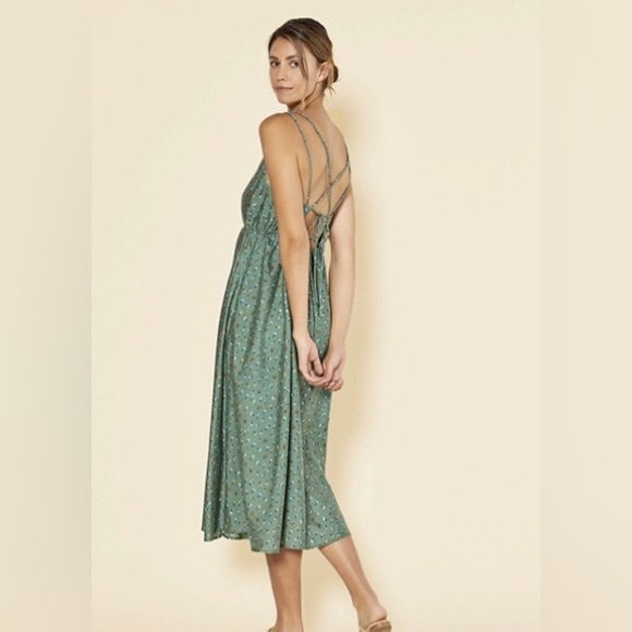 Outerknown Dresses Outerknown La Luna Cami Dress In Jade Carnation Poshmark